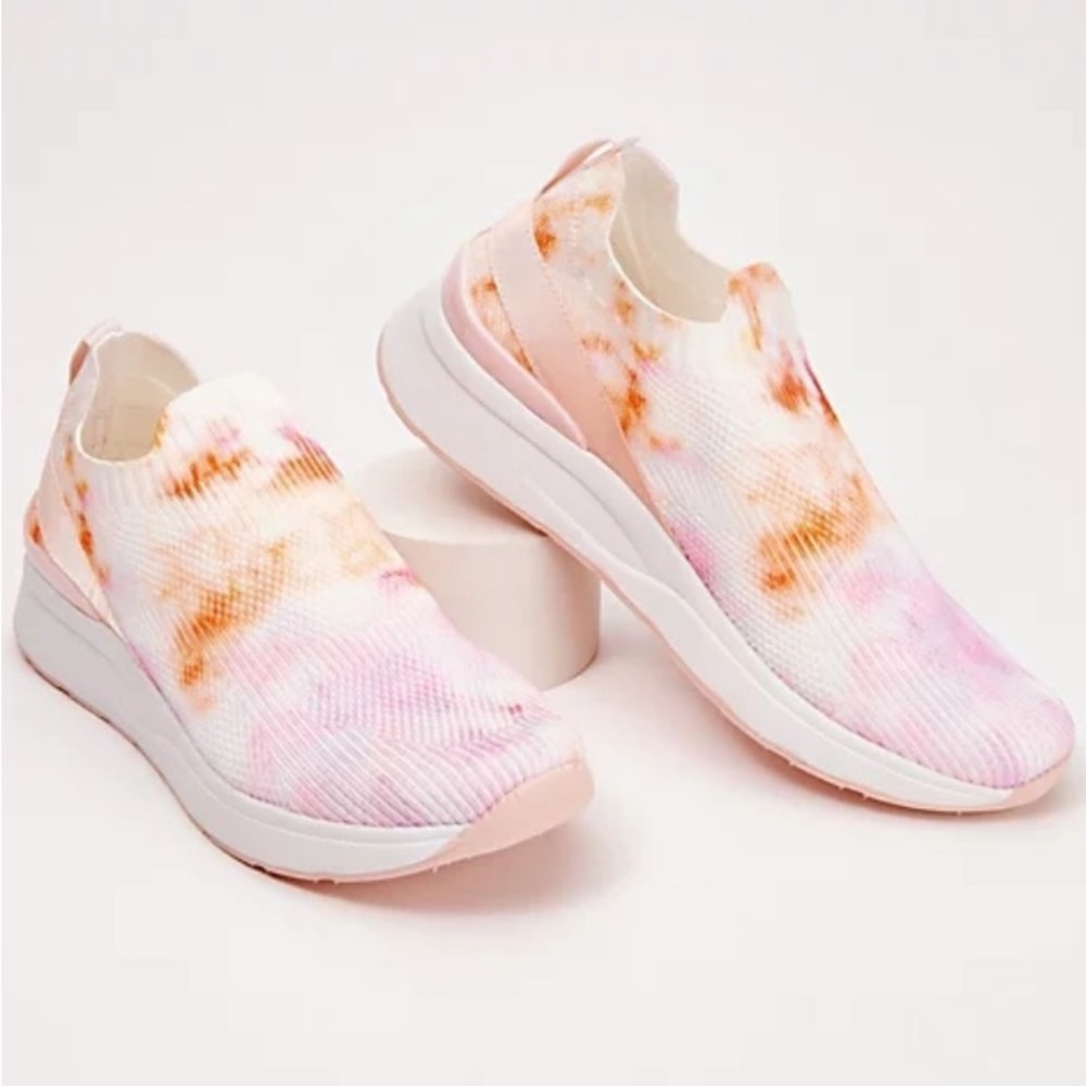 Isaac Mizrahi Live! Fly Knit Tie Dye Trainer Sneakers‎